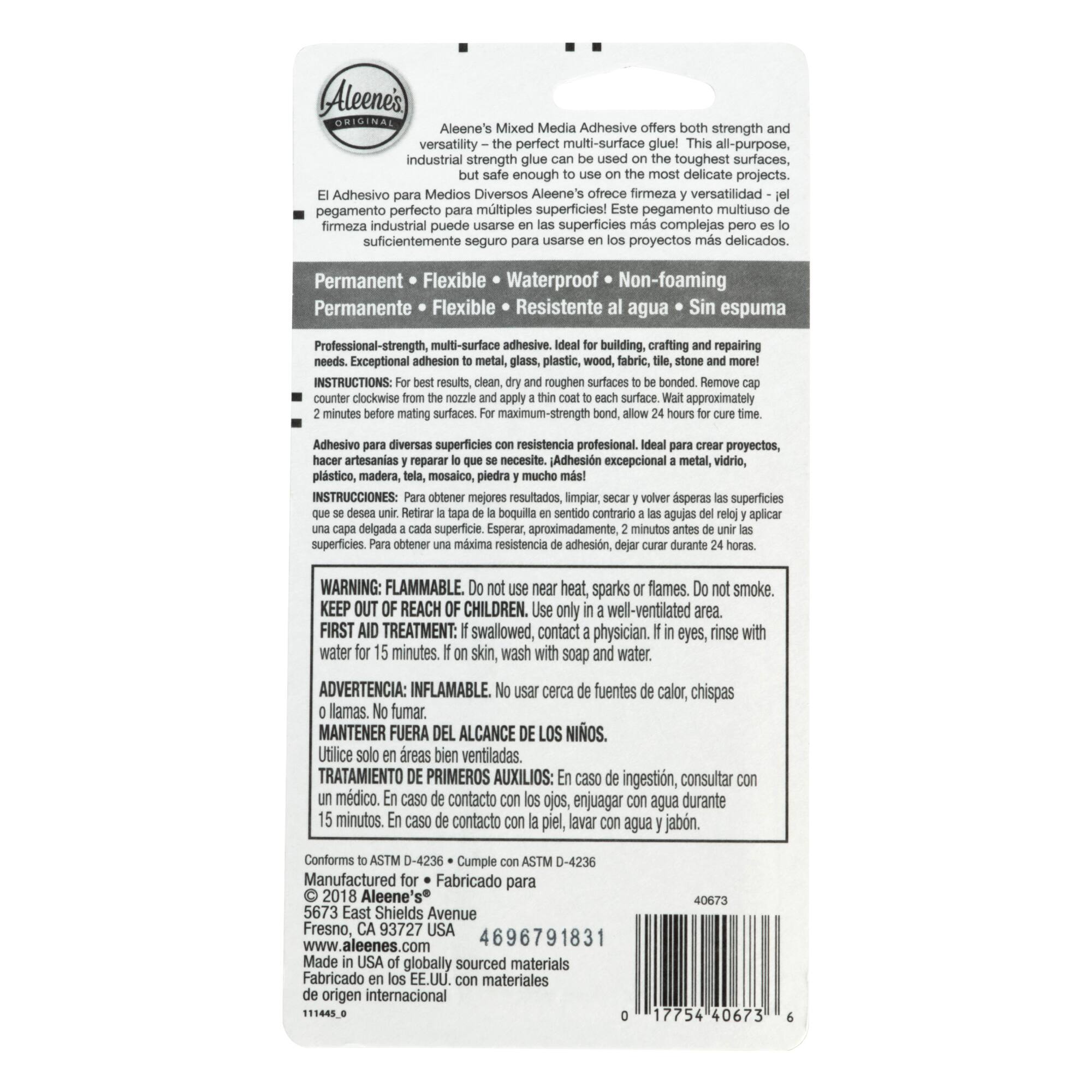 Aleene's® 1.5oz. Permanent Mixed Media Adhesive